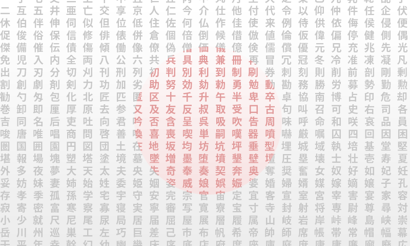 Various Japanese Kanji