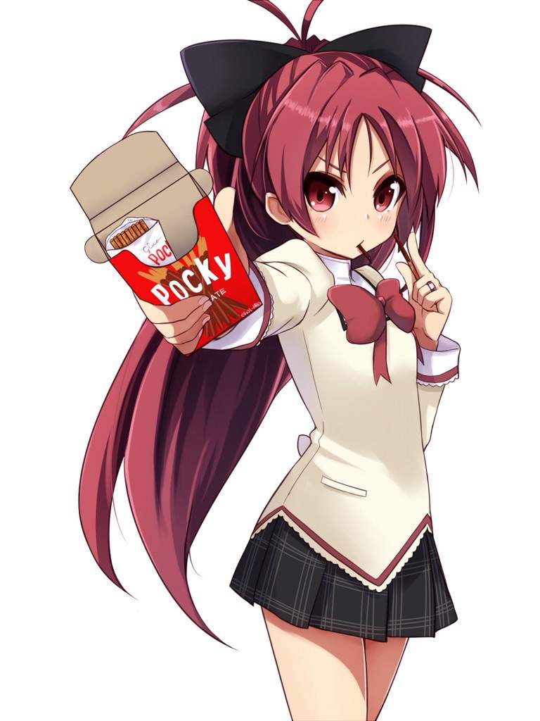 This anime girl also loves pocky